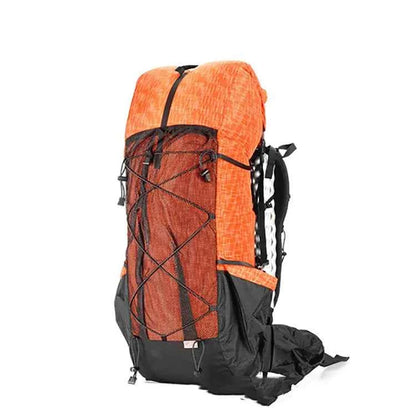 Green 70L Oxford hiking backpack by Mead's Supply & Equipment, large capacity water-resistant travel and camping rucksack.