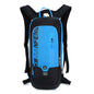 Grey outdoor hydration backpack with integrated water bladder, lightweight cycling and trail running pack by Mead's Supply & Equipment
