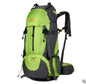 Orange FreeKnight 60L hiking backpack by Mead's Supply & Equipment, lightweight nylon mountaineering pack for outdoor adventures.