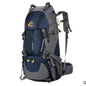 Orange FreeKnight 60L hiking backpack by Mead's Supply & Equipment, lightweight nylon mountaineering pack for outdoor adventures.