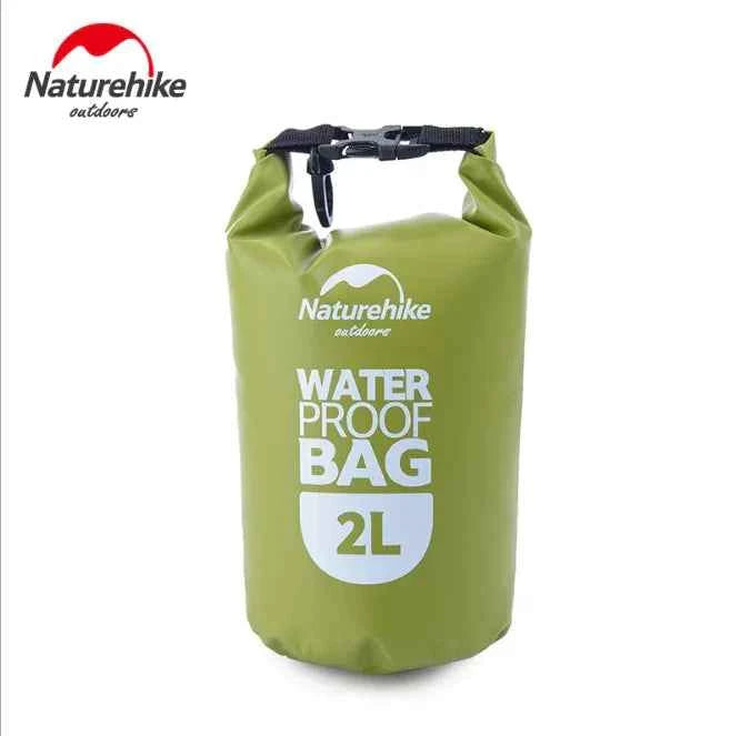 Blue NatureHike NH Medium 25L waterproof multi-function backpack with lightweight mesh dry bag, designed for outdoor gear storage.