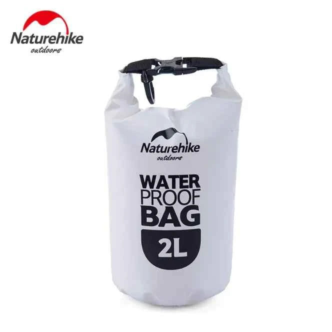 Blue NatureHike NH Medium 25L waterproof multifunction backpack with mesh dry bag for outdoor and travel use.