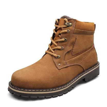 Black Winter Martin Boots by Mead's Supply & Equipment Outfitters, showing the sturdy waterproof design and rugged winter traction.