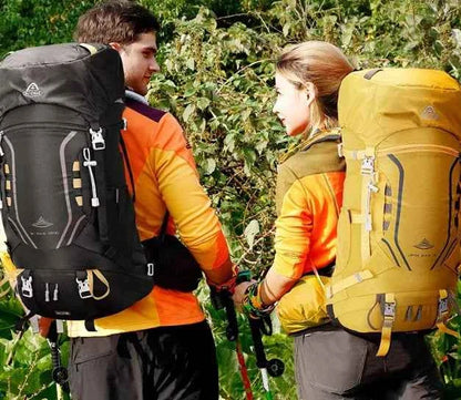 Black Mead's Supply & Equipment Outfitters large 40L hiking shoulder bag backpack with spacious capacity and adjustable straps.