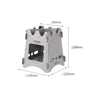 Widesea portable camping wood stove by Mead's Supply & Equipment, foldable outdoor camping and hiking cook stove for outdoor cooking.