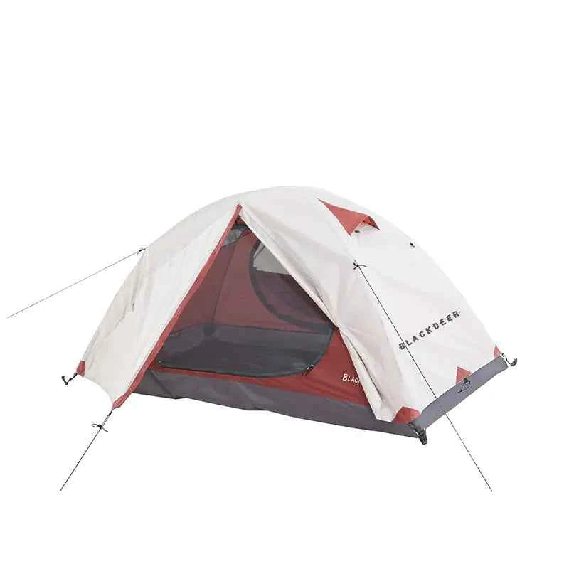BlackDeer double layer camping tent by Mead's Supply & Equipment, waterproof 2-3 person shelter with aluminum poles for 3-4 seasons