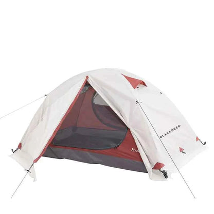 BlackDeer Double Layer Camping Tent by Mead's Supply, waterproof 2-3 person shelter with aluminum poles for 3/4 seasons.