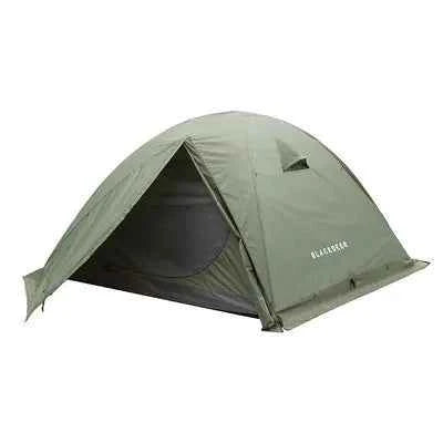 BlackDeer Double Layer Camping Tent by Mead's Supply & Equipment for 2-3 people, waterproof, with aluminum poles, suitable for 3-4 seasons.