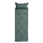 Mead's Supply & Equipment inflatable camping mattress in army green, moisture-proof sleeping pad, 180x60x2.5cm, 200kg capacity.
