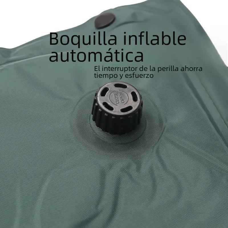 Mead's Supply & Equipment inflatable camping mattress in army green, 180x60x2.5cm, moisture-proof sleeping pad with 200kg capacity.