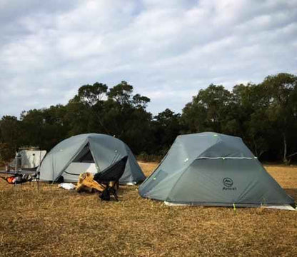 Four season double layer camping tent for 2-3 people with aluminum poles, waterproof design, by Mead's Supply & Equipment Outfitters.