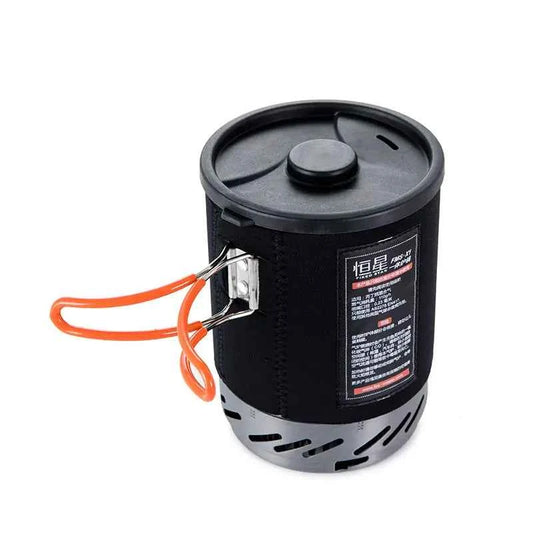 Compact Mead's Supply camping stove, black portable propane cooker for fast boiling, ideal for 1-2 people outdoor hiking and camping