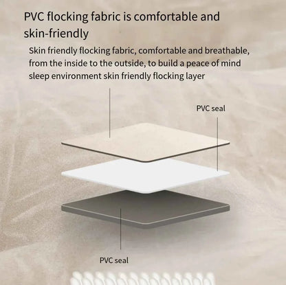 Self-inflatable camping mattress with pillow, 190x160x25cm double size, from Mead's Supply & Equipment Outfitters, suitable for home and outdoor use.