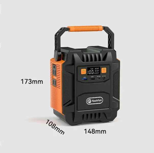 200W portable power station from Mead's Supply & Equipment Outfitters, outdoor energy storage device for camping and emergencies.