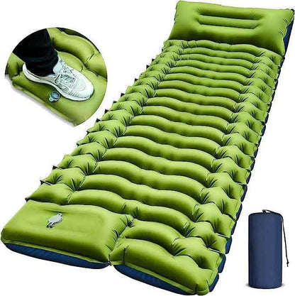 Gray inflatable camping mattress by Mead's Supply & Equipment Outfitters, 190x68x10cm, ideal for camping comfort and portability.