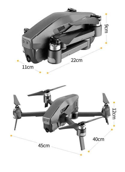 Professional 4K HD foldable GPS drone by Mead's Supply & Equipment for aerial photography, with 28-minute flight and 1600m range.