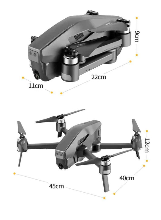 Professional 4K HD foldable GPS drone by Mead's Supply & Equipment for aerial photography, with 28-minute flight and 1600m range.