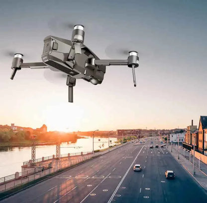 Professional 4K HD foldable GPS drone by Mead's Supply & Equipment for aerial photography, with 28-minute flight time and 1600m range.