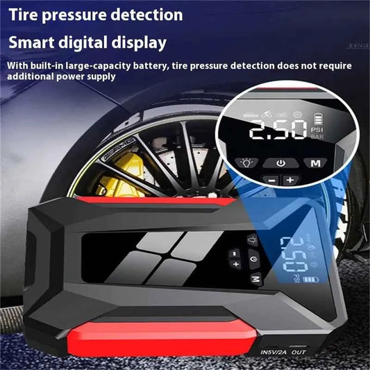 Mead's Supply 3-in-1 Car Jump Starter Power Bank with Air Compressor, camping equipment for vehicle emergency and outdoor use