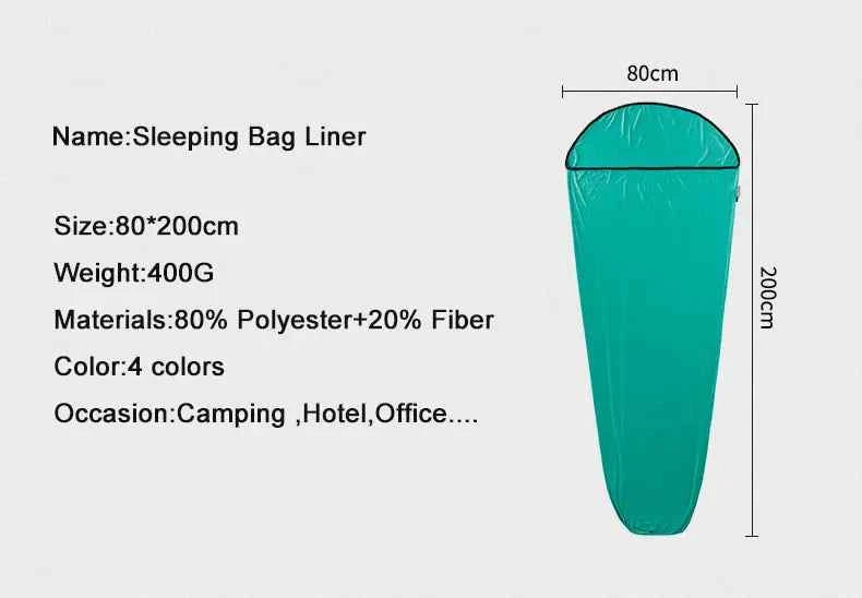 Light blue Naturehike lightweight portable sleeping bag liner by Mead's Supply & Equipment, ideal for camping and hotel use.