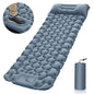 Portable inflatable camping mattress by Mead's Supply & Equipment, lightweight, moisture-proof sleeping pad, measures 196x68x8cm.