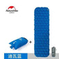 Outdoor inflatable camping mattress by Mead's Supply with moisture-proof design, pillow options, suitable for 1 or 2 people.