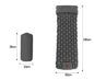 Royal blue Mead's Supply outdoor camping inflatable sleeping pad with built-in pillow, lightweight camping equipment for outdoor adventures.