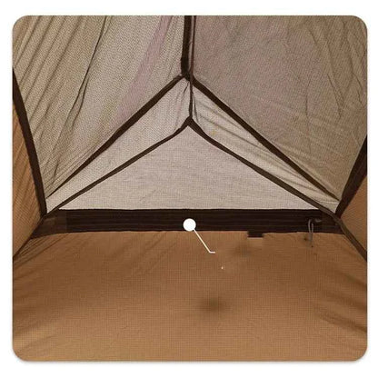 Portable outdoor camping tent with vestibule, designed for 1-3 persons, waterproof double layer, aluminum frame by Mead's Supply & Equipment