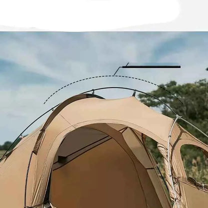 Portable outdoor camping tent with vestibule, waterproof double-layer design, aluminum frame, suitable for 1-3 persons by Mead's Supply.