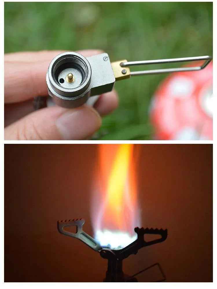 Portable BRS-3000T titanium gas stove for camping and hiking, compact outdoor camping and hiking equipment from Mead's Supply.