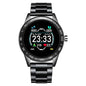 Multi-functional smart watch with steel band in black, gold, and silver, featuring a business-style alloy case by Mead's Supply.
