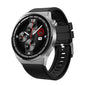 Black wireless charger and sport smart watch with heart rate monitor, Bluetooth calling, health tracking, and 7-day battery life.