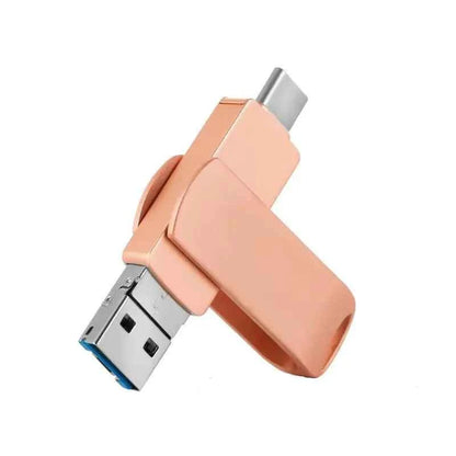 Silver 64GB multi-function mobile phone U disk drive by Mead's Supply & Equipment Outfitters for electronics accessories storage.