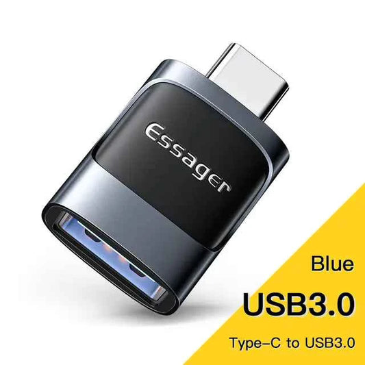 Mead's Supply & Equipment OTG USB Type-C to USB 3.0 Adapter for high-speed data transfer, electronics accessories.