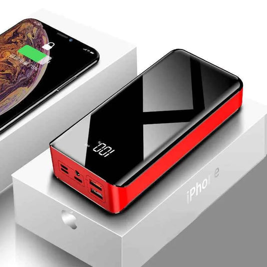 Red Mead's Supply & Equipment Outfitters 30,000mAh power bank with Type-C fast charging for electronic devices.
