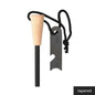 Portable Mead's Supply & Equipment Outfitters fire starter, cylindrical outdoor camping flint for camping and outdoor survival.