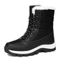 Women's high-top cotton winter boots by Mead's Supply & Equipment Outfitters, featuring blue color, warm lining, ideal for snow and hiking.