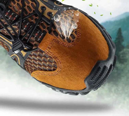 Black waterproof river trekking shoes by Mead's Supply & Equipment Outfitters, non-slip hiking and wading footwear, size 47.