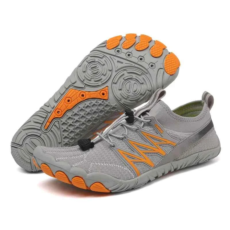 Unisex outdoor water shoes by Mead's Supply & Equipment Outfitters in black and green, quick-dry hiking and swimming footwear.