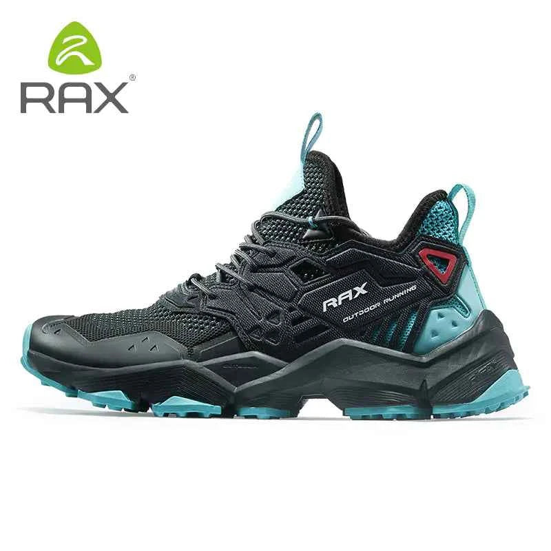 Black RAX lightweight hiking shoes for men, featuring durable outdoor footwear design perfect for outdoor adventures.
