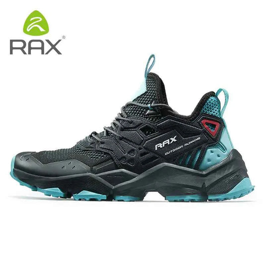 Black RAX lightweight hiking shoes for men, featuring durable outdoor footwear design perfect for outdoor adventures.