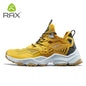 Black RAX lightweight hiking shoes for men with durable soles and breathable mesh, designed for outdoor adventures.