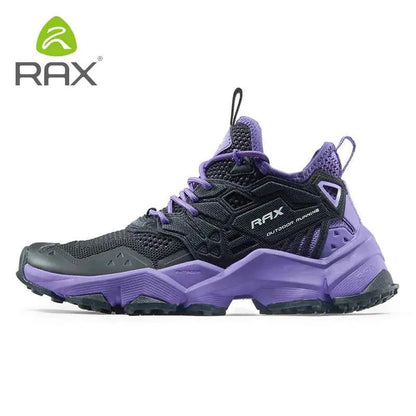 Mead's Supply & Equipment Outfitters RAX lightweight hiking shoes in black, showing the rugged design and durable sole for outdoor adventures.