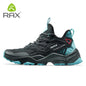 Mead's Supply RAX lightweight hiking shoes in black, designed for outdoor adventures, showing durable upper and rugged sole.