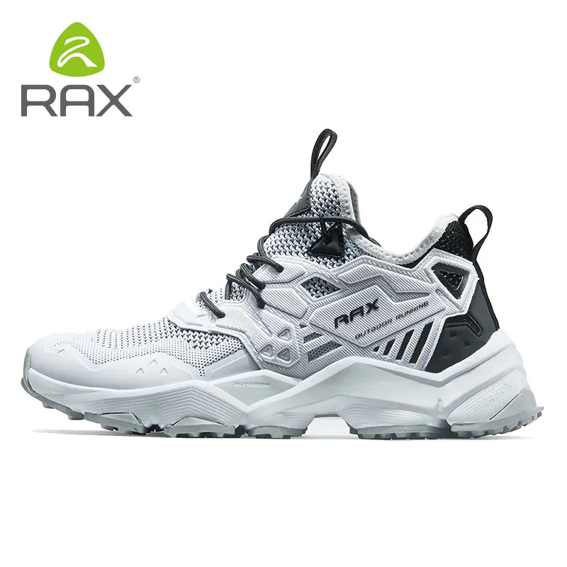 Mead's Supply & Equipment Outfitters RAX lightweight hiking shoes in carbon black, designed for outdoor adventures, men's size 37.