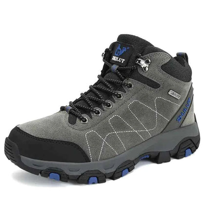 Green high-top cotton boots for couples, winter hiking shoes by Mead's Supply & Equipment Outfitters, showing sturdy footwear design.