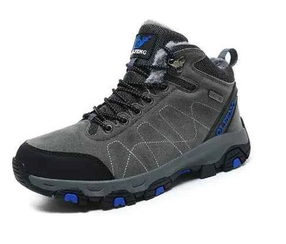 Green high-top cotton boots for couples, winter hiking footwear by Mead's Supply & Equipment Outfitters, designed for outdoor adventures.