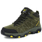 Green high-top cotton boots for couples, winter hiking shoes by Mead's Supply & Equipment Outfitters, suitable for cold outdoor adventures.