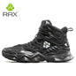 Khaki RAX waterproof men's winter hiking boots by Mead's Supply & Equipment Outfitters, high-top design with rugged sole detail.