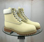 Navy blue classic waterproof leather work boots by Mead's Supply & Equipment, unisex slip-resistant footwear for work and outdoor trails.